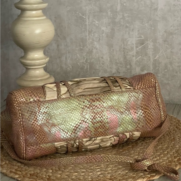 VTG Sharif Python Snakeskin Iridescent/Shimmering Framed Shoulder HandBag/Purse - Picture 10 of 12